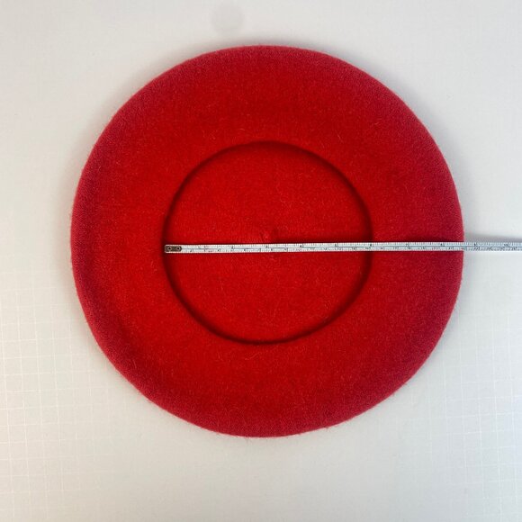 Classic Red French Beret Parisian Cap 100% Wool Blend - Picture 12 of 15